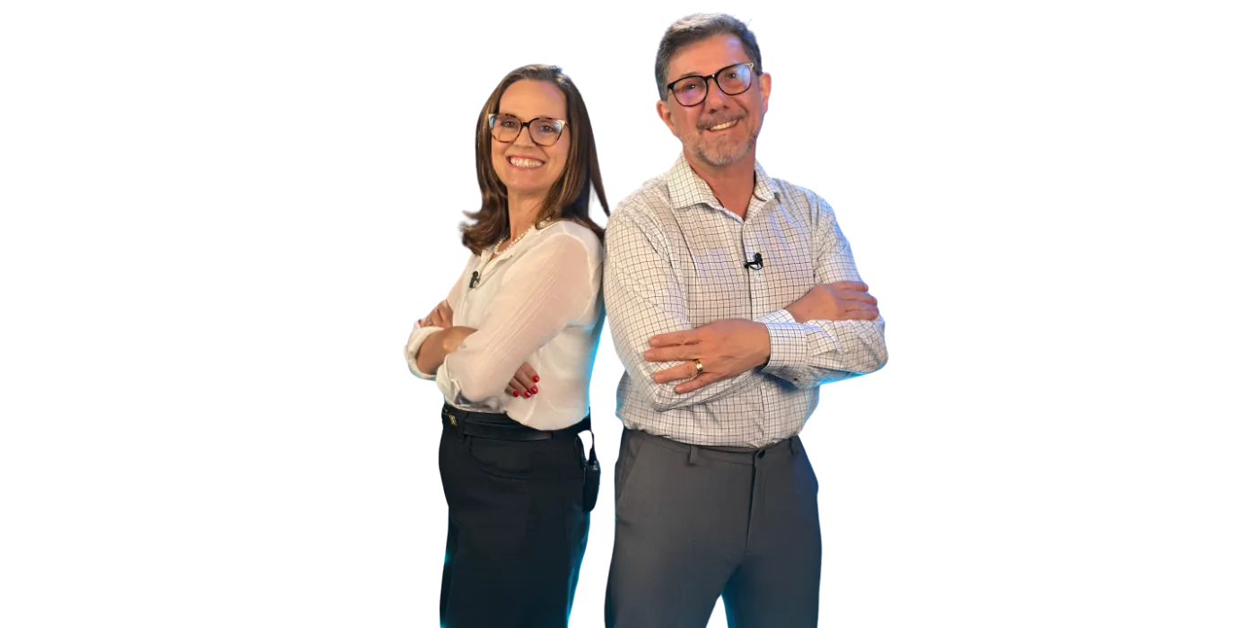 Dra. Marta e Dr. Salvador, professores do IVI